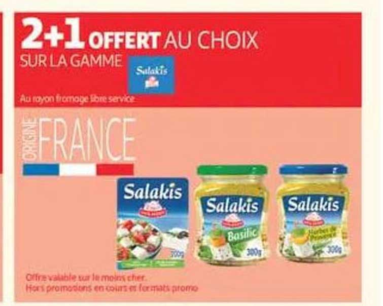2+1 OFFERT AU CHOIX SUR LA GAMME Salakis