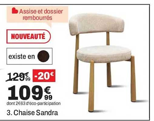 3. Chaise Sandra