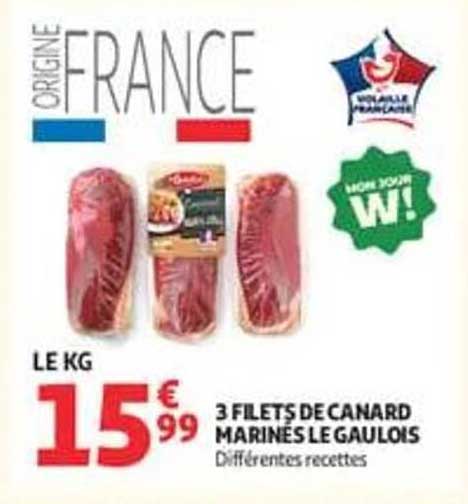 3 FILETS DE CANARD MARINES LE GAULOIS