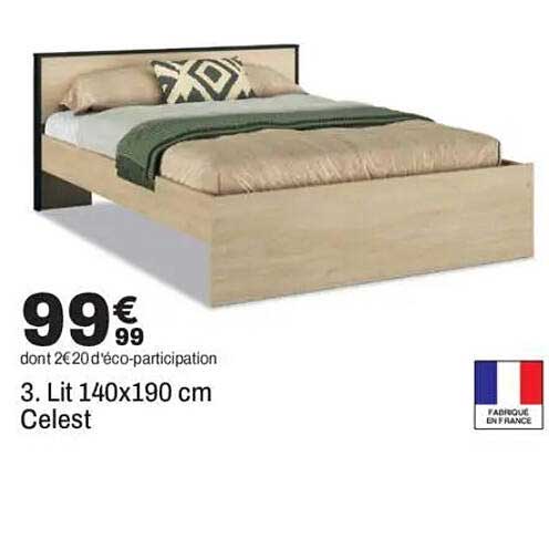 3. Lit 140x190 cm Celest