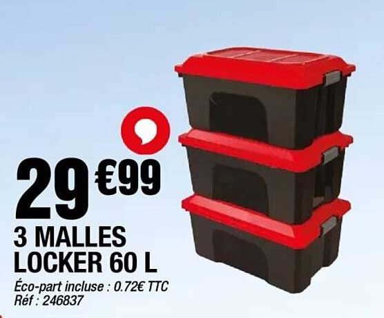 3 MALLES LOCKER 60 L