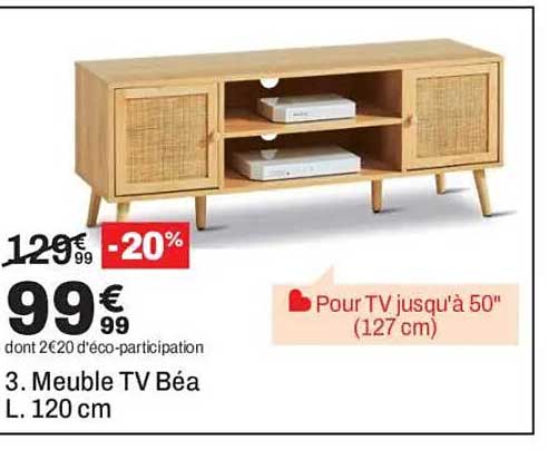 3. Meuble TV Béa L. 120 cm