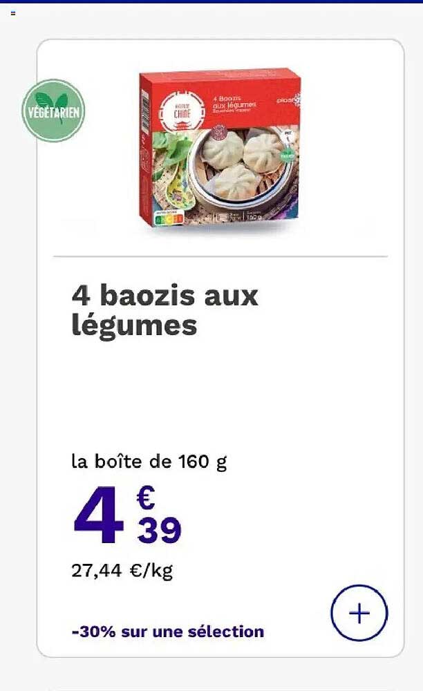 4 baozis aux légumes