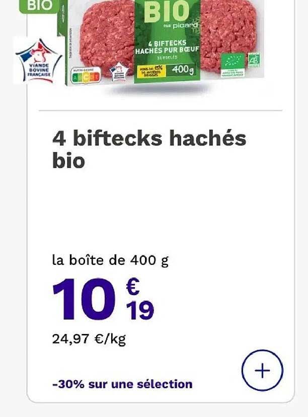 4 biftecks hachés bio