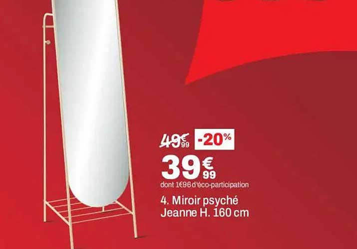 4. Miroir psyché Jeanne H. 160 cm