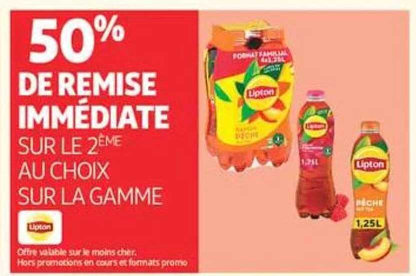 50% DE REMISE IMMÉDIATE SUR LE 2ÈME AU CHOIX SUR LA GAMME