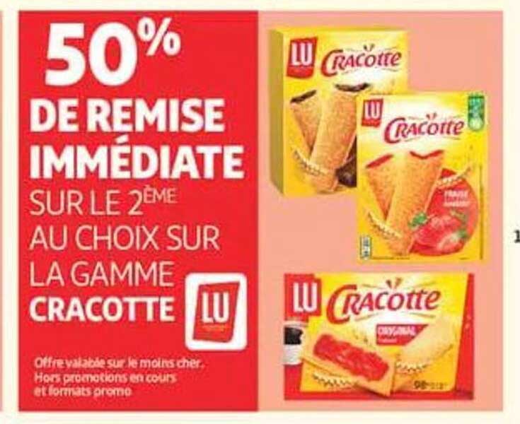 50% DE REMISE IMMÉDIATE SUR LE 2ÈME AU CHOIX SUR LA GAMME CRACOTTE
