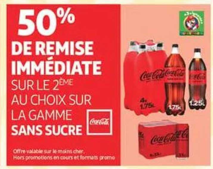50% DE REMISE IMMÉDIATE SUR LE 2EME AU CHOIX SUR LA GAMME SANS SUCRE