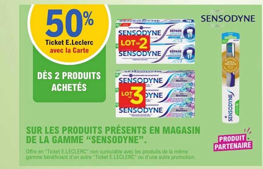 50% Ticket E.Leclerc avec la Carte dès 2 produits achetés