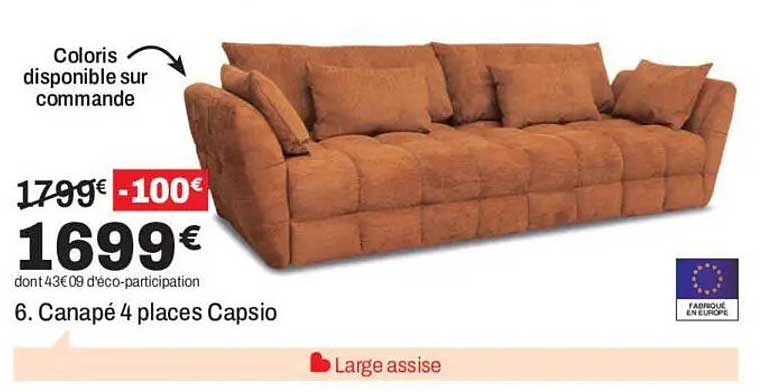 6. Canapé 4 places Capsio