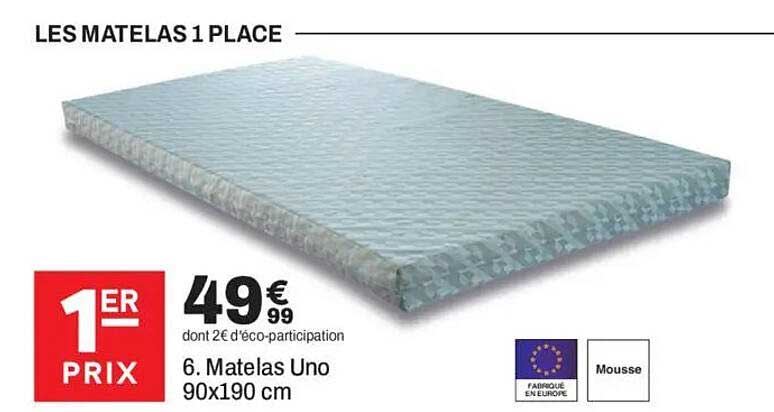 6. Matelas Uno 90x190 cm