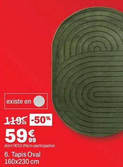 6. Tapis Oval 160x230 cm
