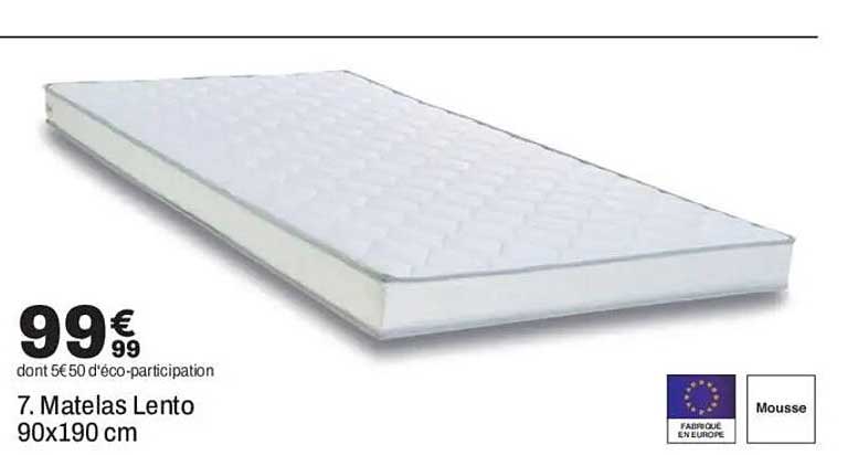 7. Matelas Lento 90x190 cm