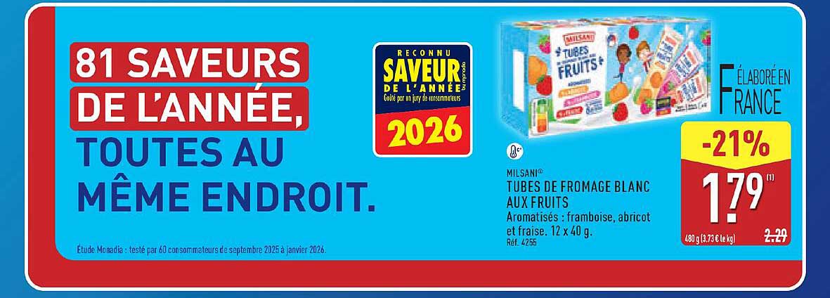 81 SAVEURS DE L'ANNÉE, TOUTES AU MÊME ENDROIT.