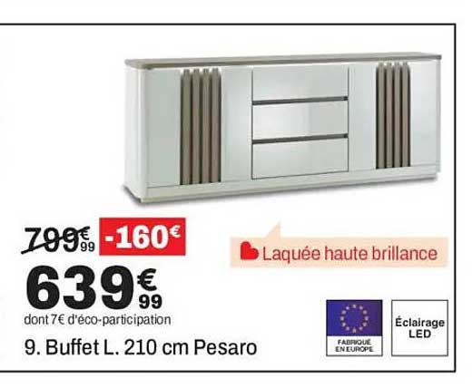 9. Buffet L. 210 cm Pesaro