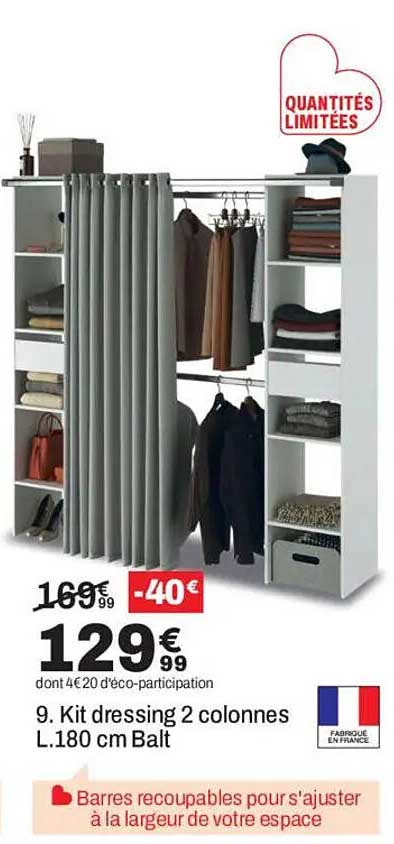 9. Kit dressing 2 colonnes L.180 cm Balt