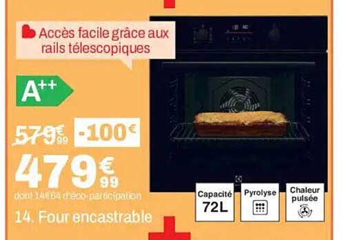 Accès facile grâce aux rails télescopiques