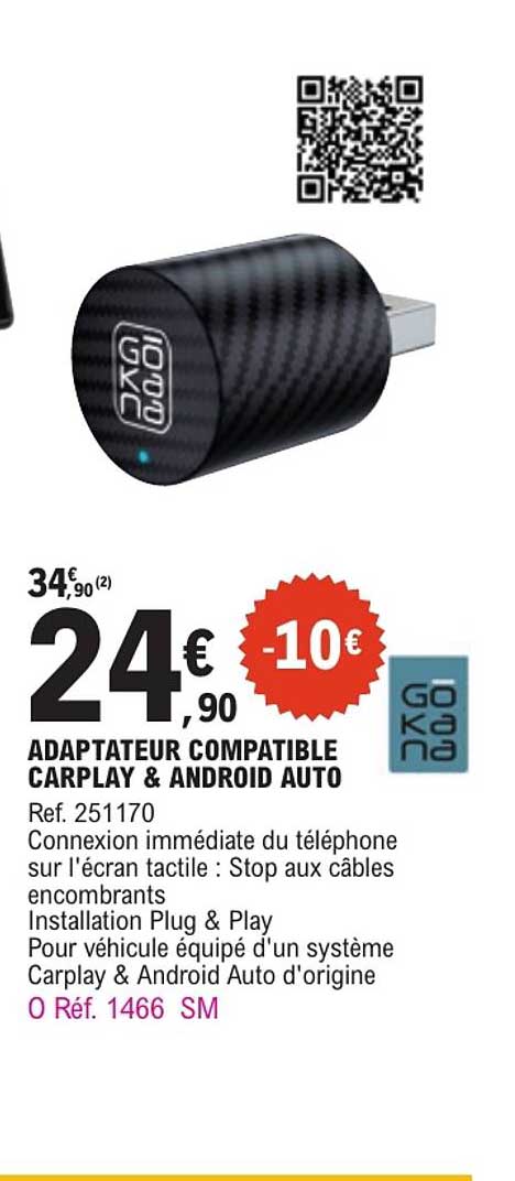 ADAPTATEUR COMPATIBLE CARPLAY & ANDROID AUTO