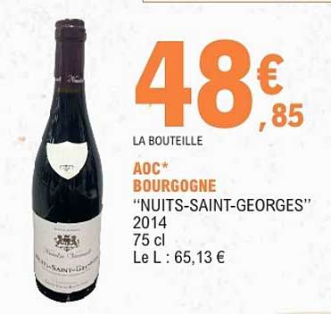 AOC* BOURGOGNE "NUITS-SAINT-GEORGES" 2014 75 cl
