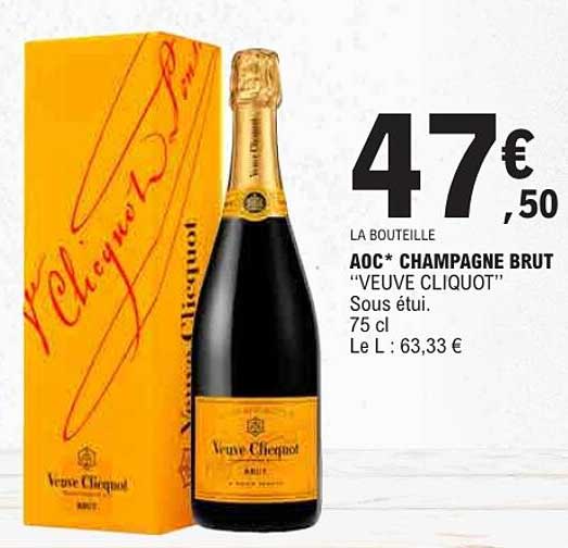 AOC* CHAMPAGNE BRUT "VEUVE CLICQUOT"
