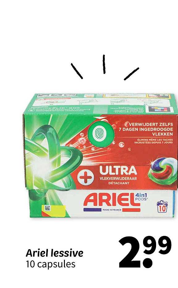 Ariel lessive 10 capsules