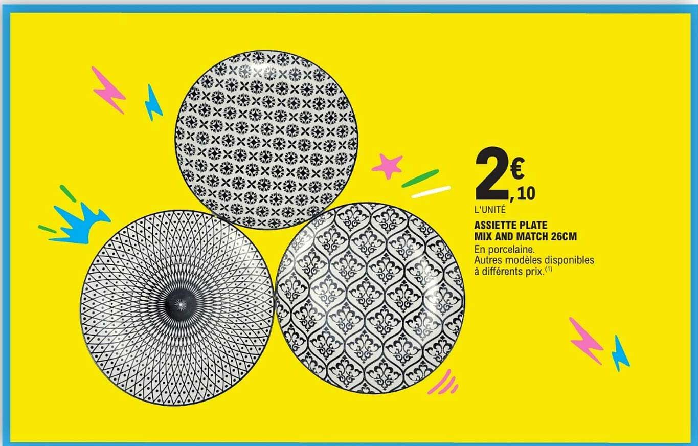 ASSIETTE PLATE MIX AND MATCH 26CM