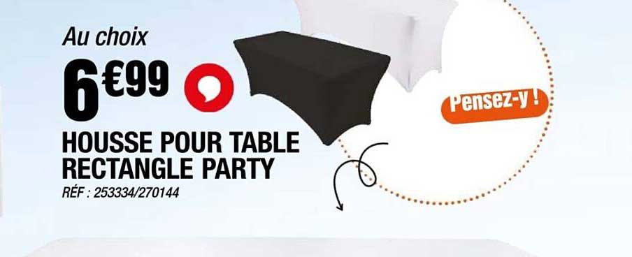 Au choix 6€99 HOUSSE POUR TABLE RECTANGLE PARTY