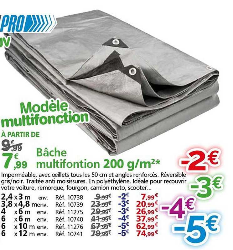 Bâche multifonction 200 g/m²*