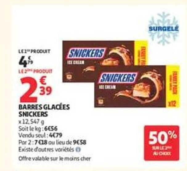 BARRES GLACÉES SNICKERS