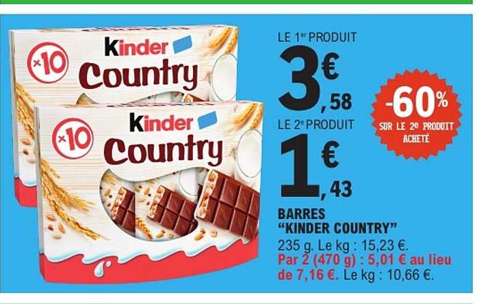 Barres "Kinder Country"