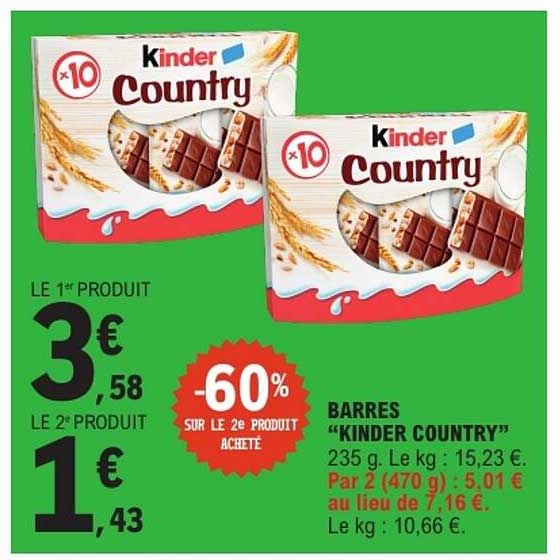 Barres "Kinder Country"