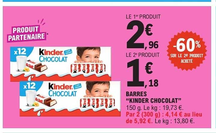 BARRRES “KINDER CHOCOLAT”