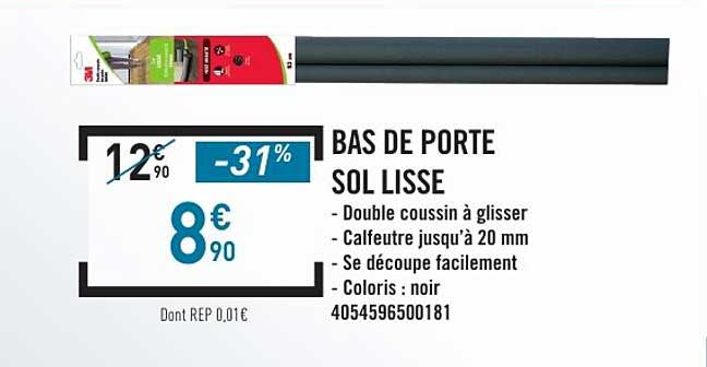 BAS DE PORTE SOL LISSE