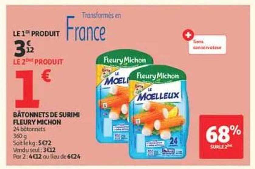 BÂTONNETS DE SURIMI FLEURY MICHON
