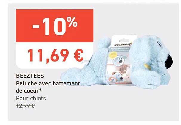 BEEZTEES Peluche avec battement de coeur* Pour chiots