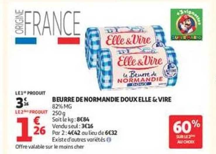 BEURRE DE NORMANDIE DOUX ELLE & VIRE