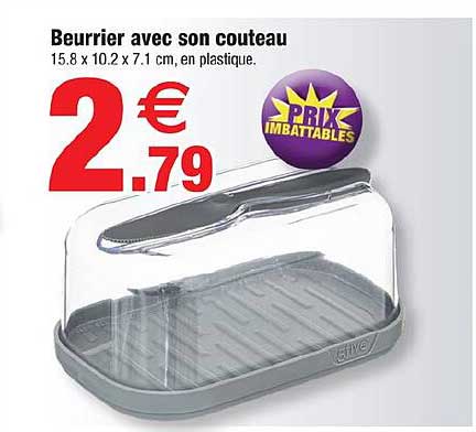 Beurrier avec son couteau