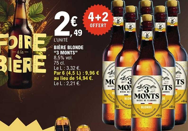 BIÈRE BLONDE “3 MONTS”
