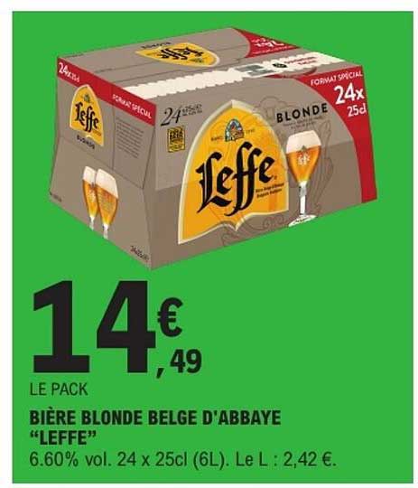 BIÈRE BLONDE BELGE D'ABBAYE “LEFFE”