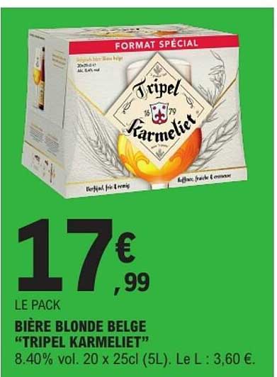 BIÈRE BLONDE BELGE "TRIPEL KARMELIET"