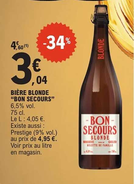 BIÈRE BLONDE “BON SECOURS”