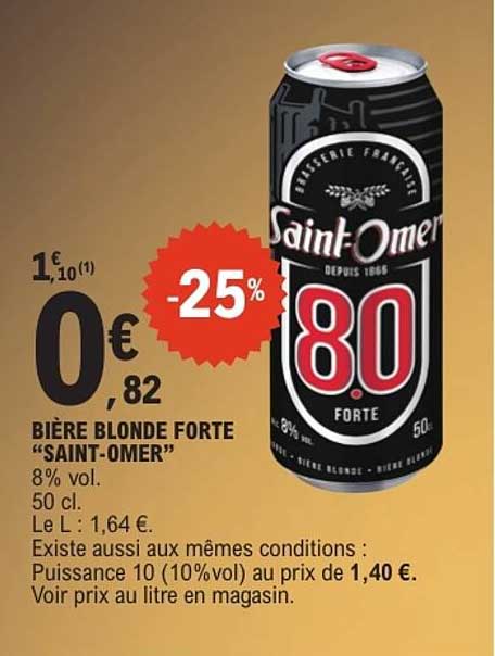 BIÈRE BLONDE FORTE “SAINT-OMER”