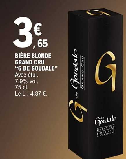 BIÈRE BLONDE GRAND CRU “G DE GOUDALE”