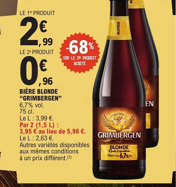BIÈRE BLONDE “GRIMBERGEN”