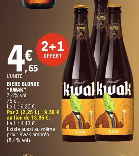 BIÈRE BLONDE “KWAK”