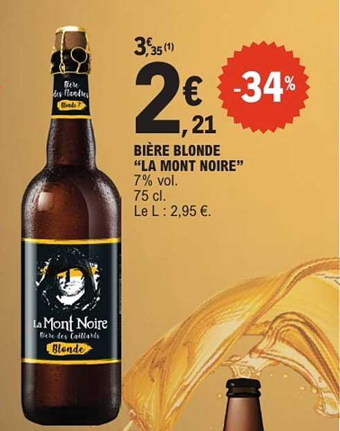 BIÈRE BLONDE “LA MONT NOIRE”