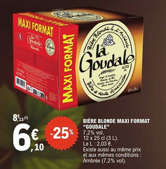 BIÈRE BLONDE MAXI FORMAT “GOUDALE”