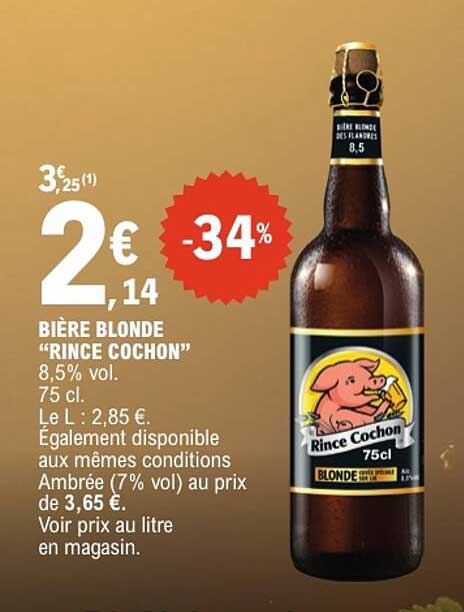 BIÈRE BLONDE “RINCE COCHON”