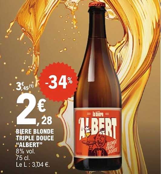 BIERE BLONDE TRIPLE DOUCE "ALBERT"