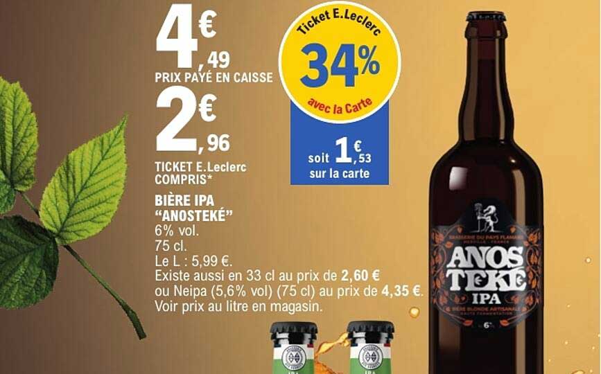 BIÈRE IPA “ANOSTEKÉ”